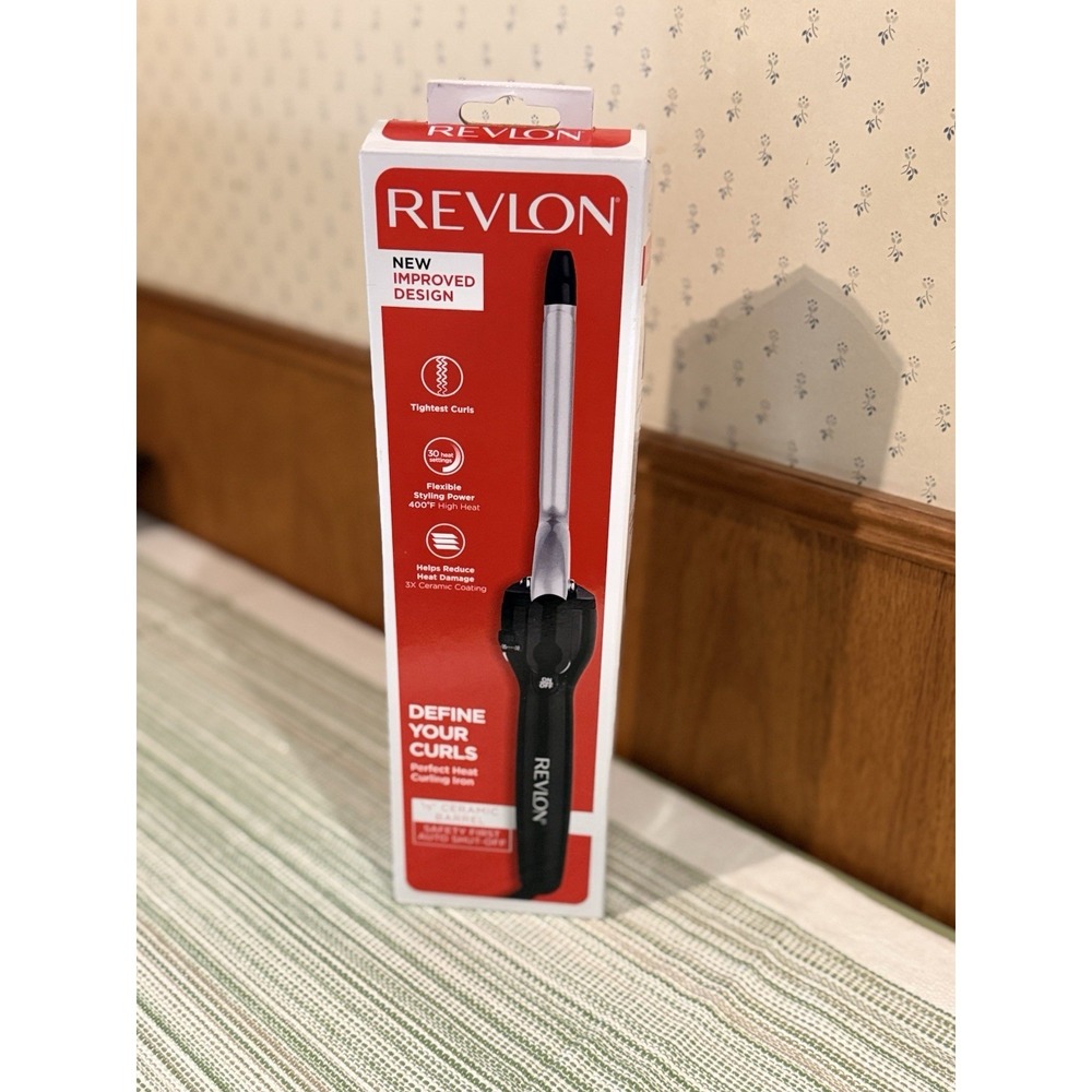 Revlon Perfect Heat 1/2" Ceramic Curling Iron. New In Sealed Box.